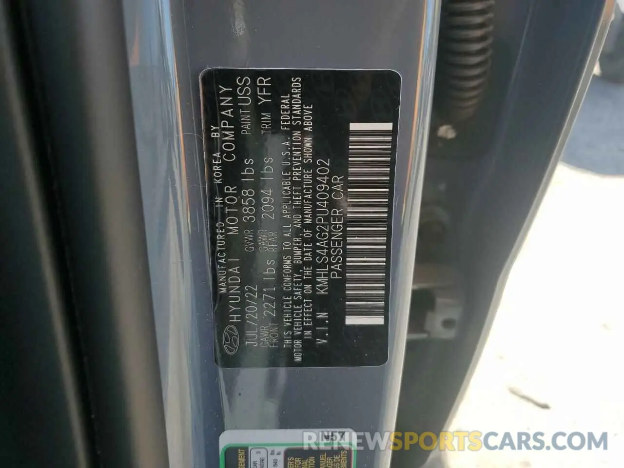 13 Фотография поврежденного автомобиля KMHLS4AG2PU409402 HYUNDAI ELANTRA 2023