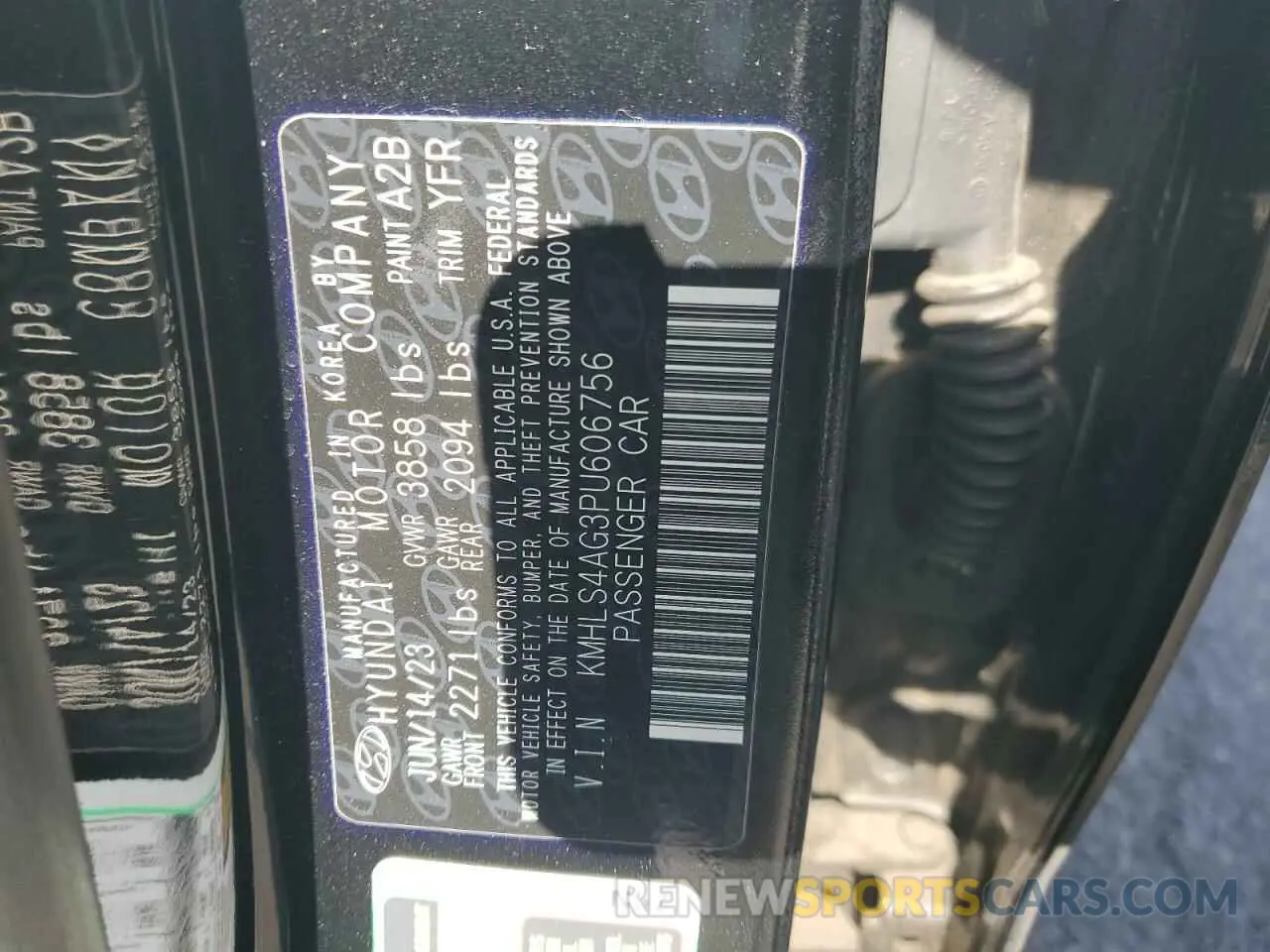 12 Photograph of a damaged car KMHLS4AG3PU606756 HYUNDAI ELANTRA 2023