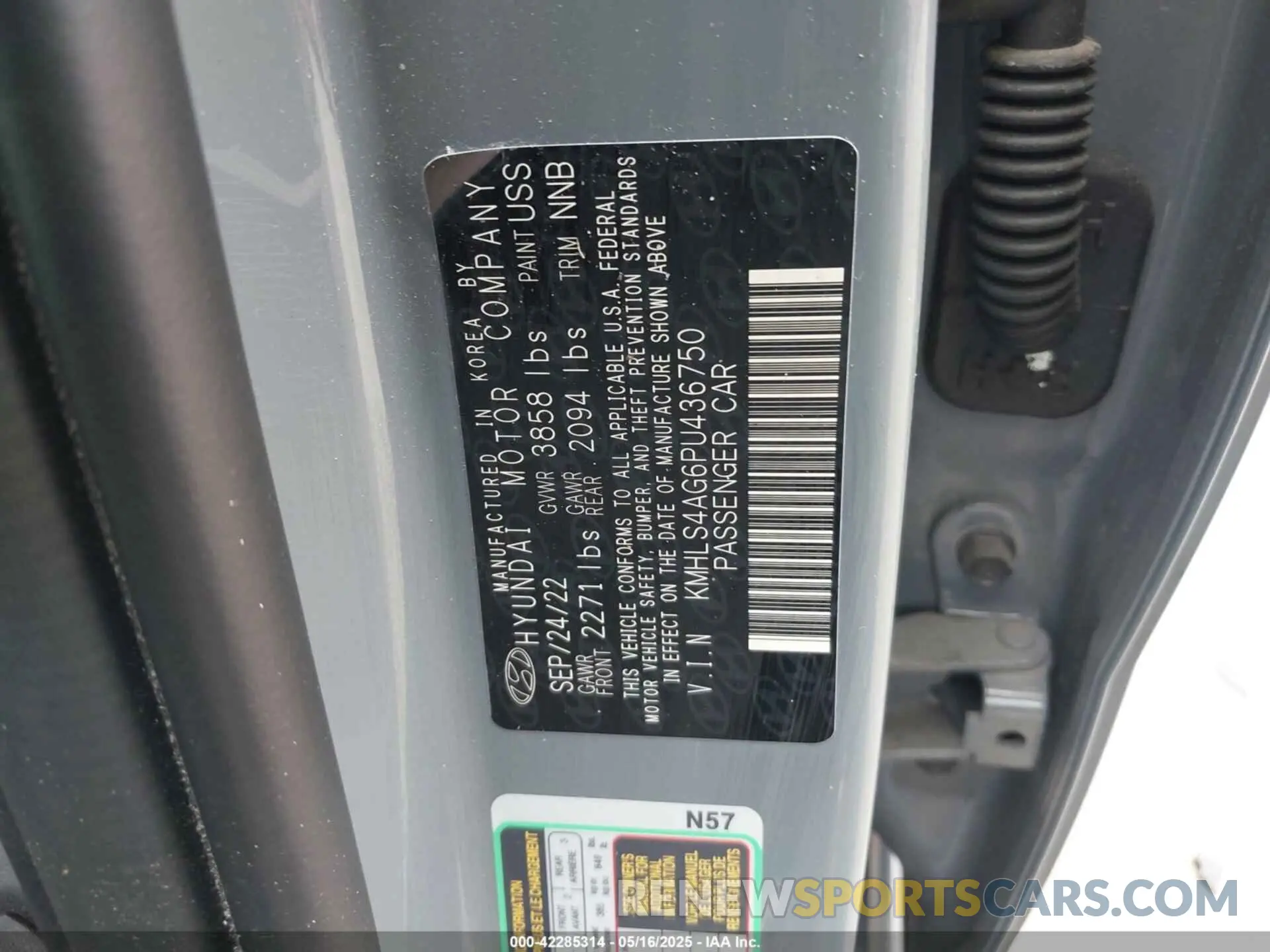 9 Photograph of a damaged car KMHLS4AG6PU436750 HYUNDAI ELANTRA 2023