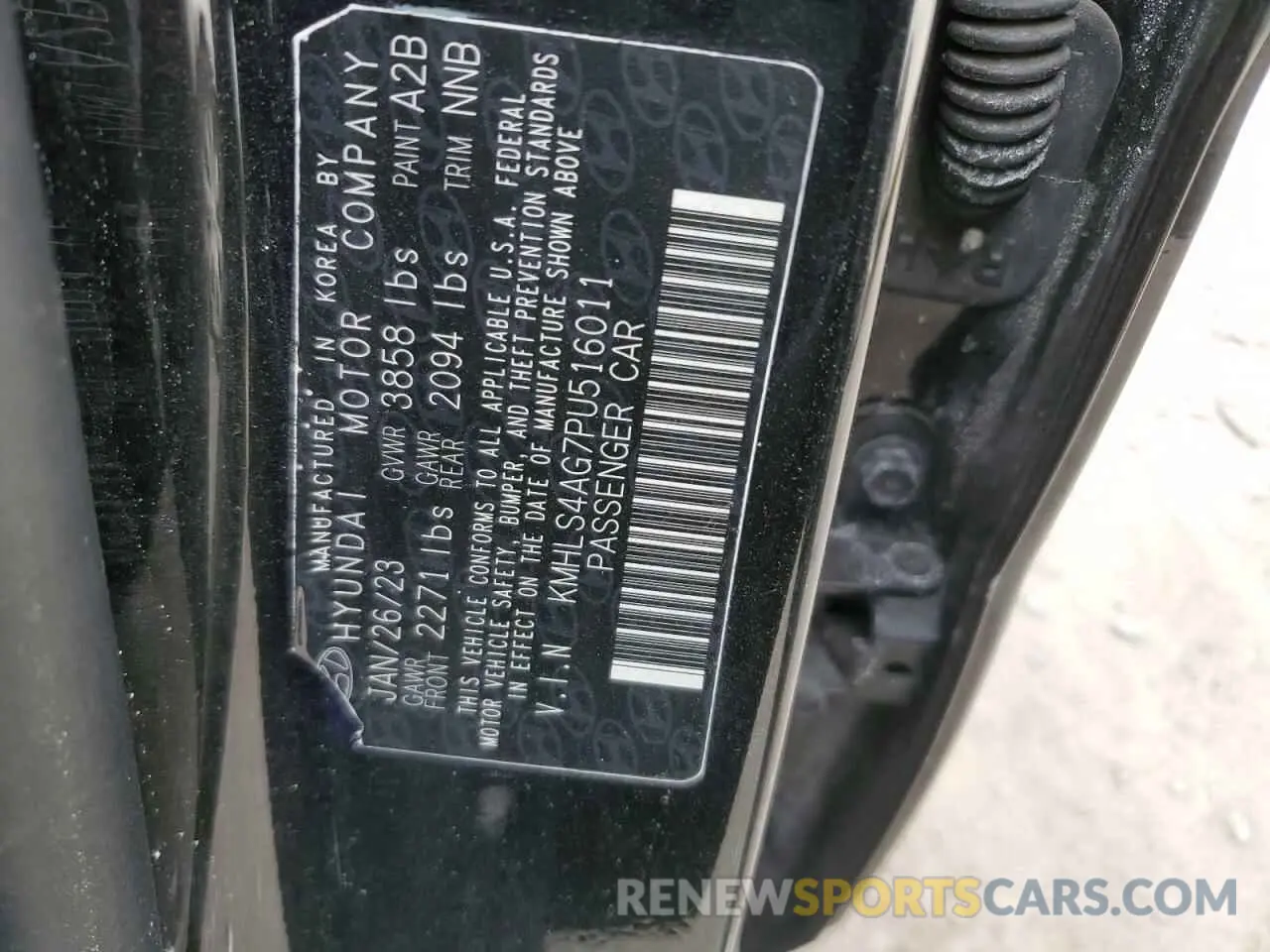 12 Photograph of a damaged car KMHLS4AG7PU516011 HYUNDAI ELANTRA 2023