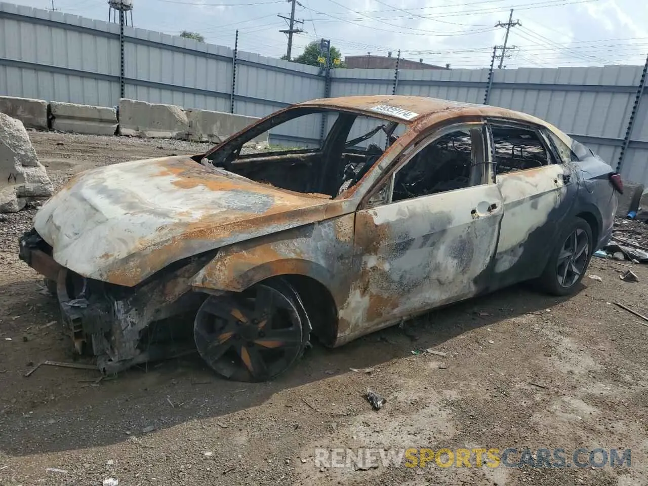 1 Photograph of a damaged car KMHLS4AG7PU568951 HYUNDAI ELANTRA 2023