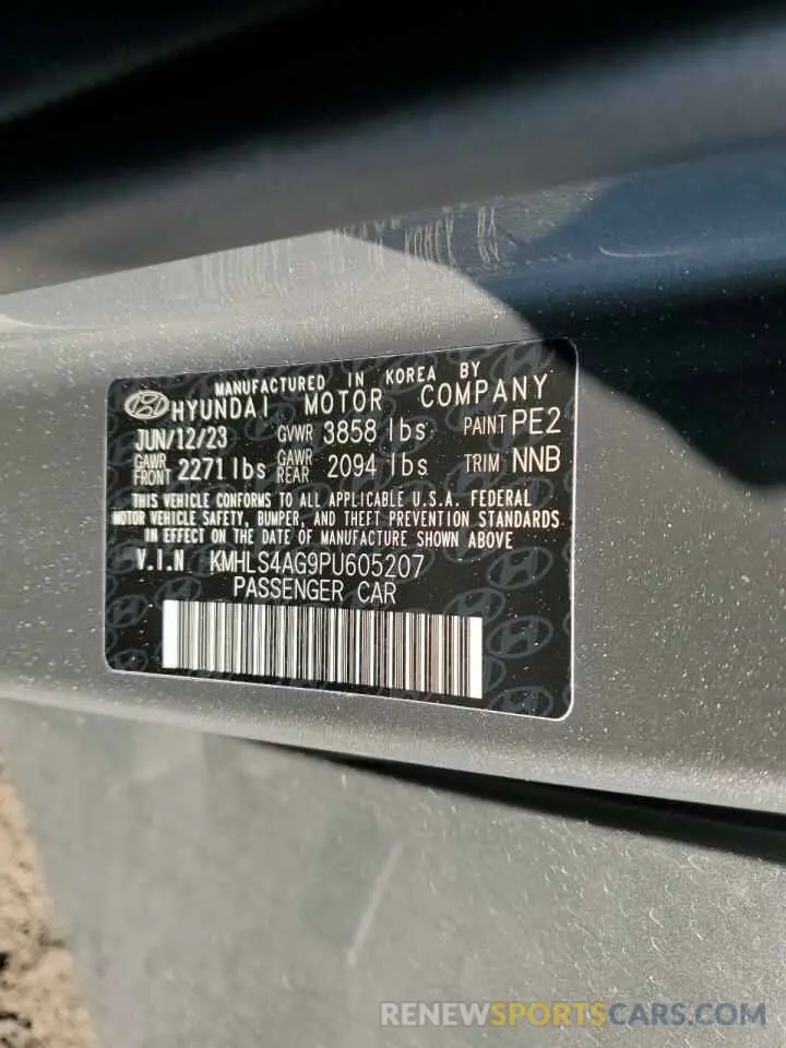 12 Фотография поврежденного автомобиля KMHLS4AG9PU605207 HYUNDAI ELANTRA 2023