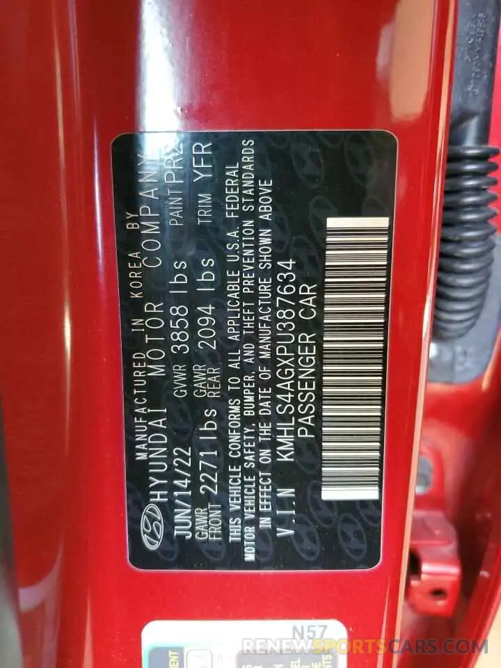13 Фотография поврежденного автомобиля KMHLS4AGXPU387634 HYUNDAI ELANTRA 2023