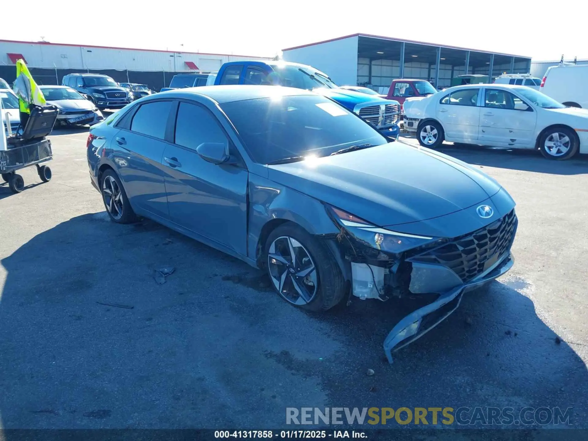 1 Photograph of a damaged car KMHLS4AGXPU447461 HYUNDAI ELANTRA 2023