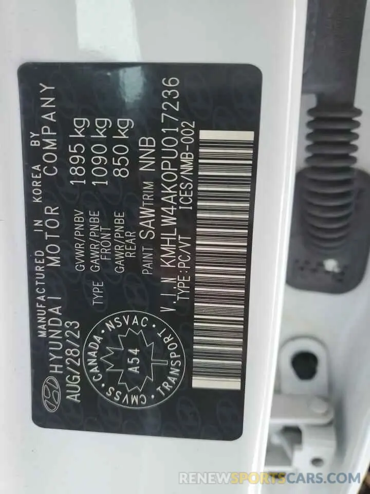12 Photograph of a damaged car KMHLW4AK0PU017236 HYUNDAI ELANTRA 2023