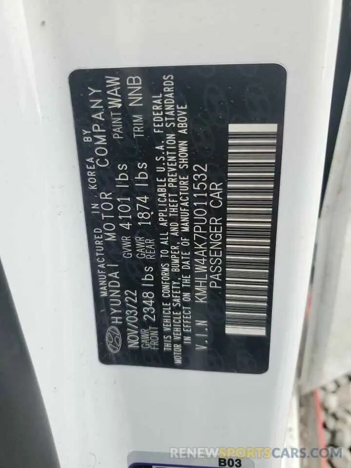 12 Фотография поврежденного автомобиля KMHLW4AK7PU011532 HYUNDAI ELANTRA 2023