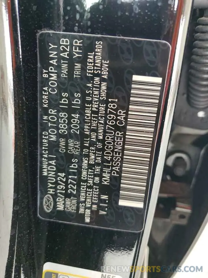12 Photograph of a damaged car KMHLL4DG0RU769781 HYUNDAI ELANTRA 2024