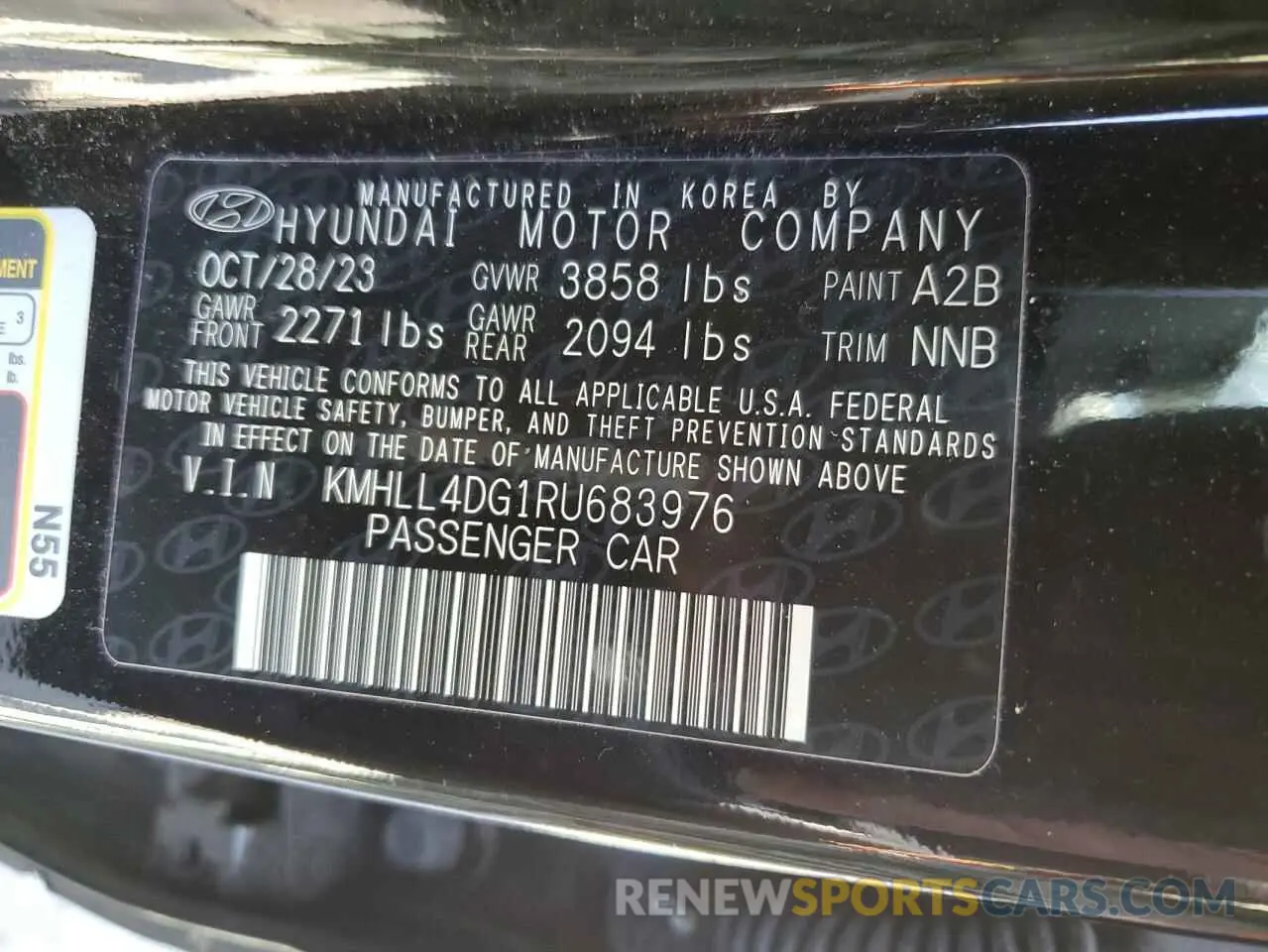 14 Фотография поврежденного автомобиля KMHLL4DG1RU683976 HYUNDAI ELANTRA 2024