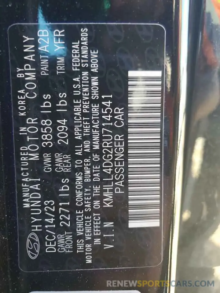 14 Photograph of a damaged car KMHLL4DG2RU714541 HYUNDAI ELANTRA 2024