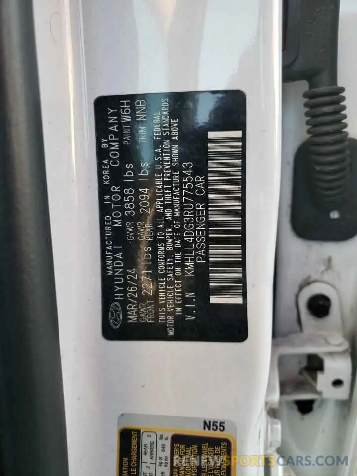 13 Фотография поврежденного автомобиля KMHLL4DG3RU775543 HYUNDAI ELANTRA 2024