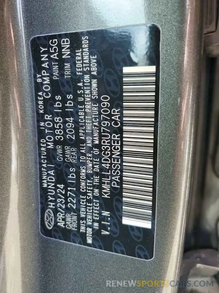 13 Фотография поврежденного автомобиля KMHLL4DG3RU797090 HYUNDAI ELANTRA 2024