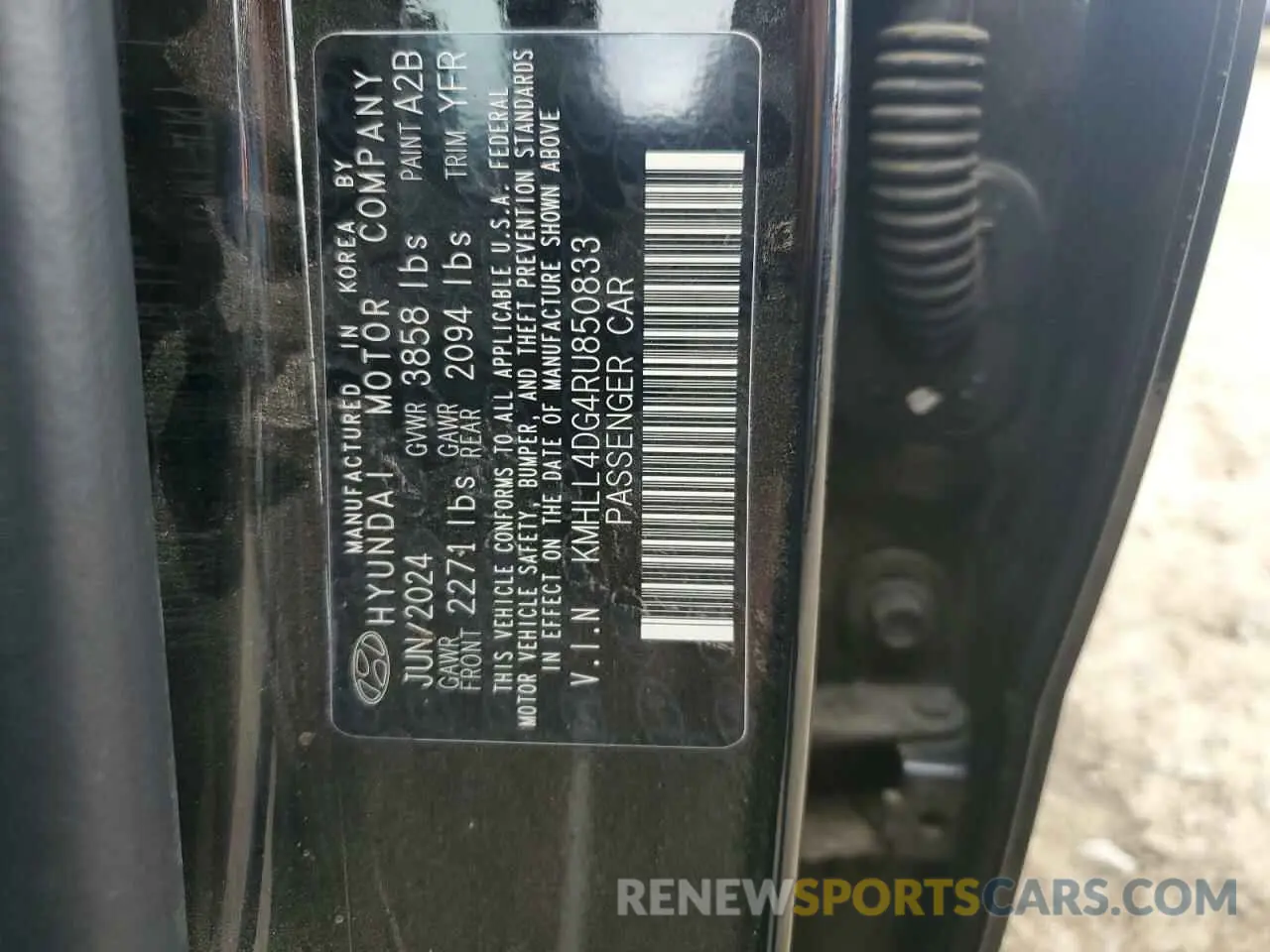 13 Photograph of a damaged car KMHLL4DG4RU850833 HYUNDAI ELANTRA 2024