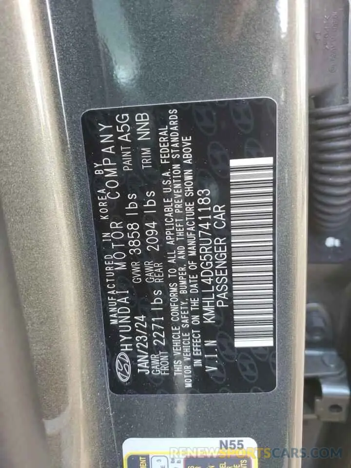 12 Фотография поврежденного автомобиля KMHLL4DG5RU741183 HYUNDAI ELANTRA 2024