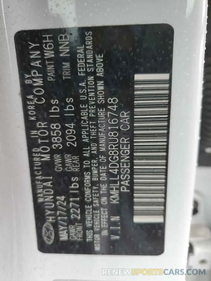 12 Фотография поврежденного автомобиля KMHLL4DG8RU816748 HYUNDAI ELANTRA 2024