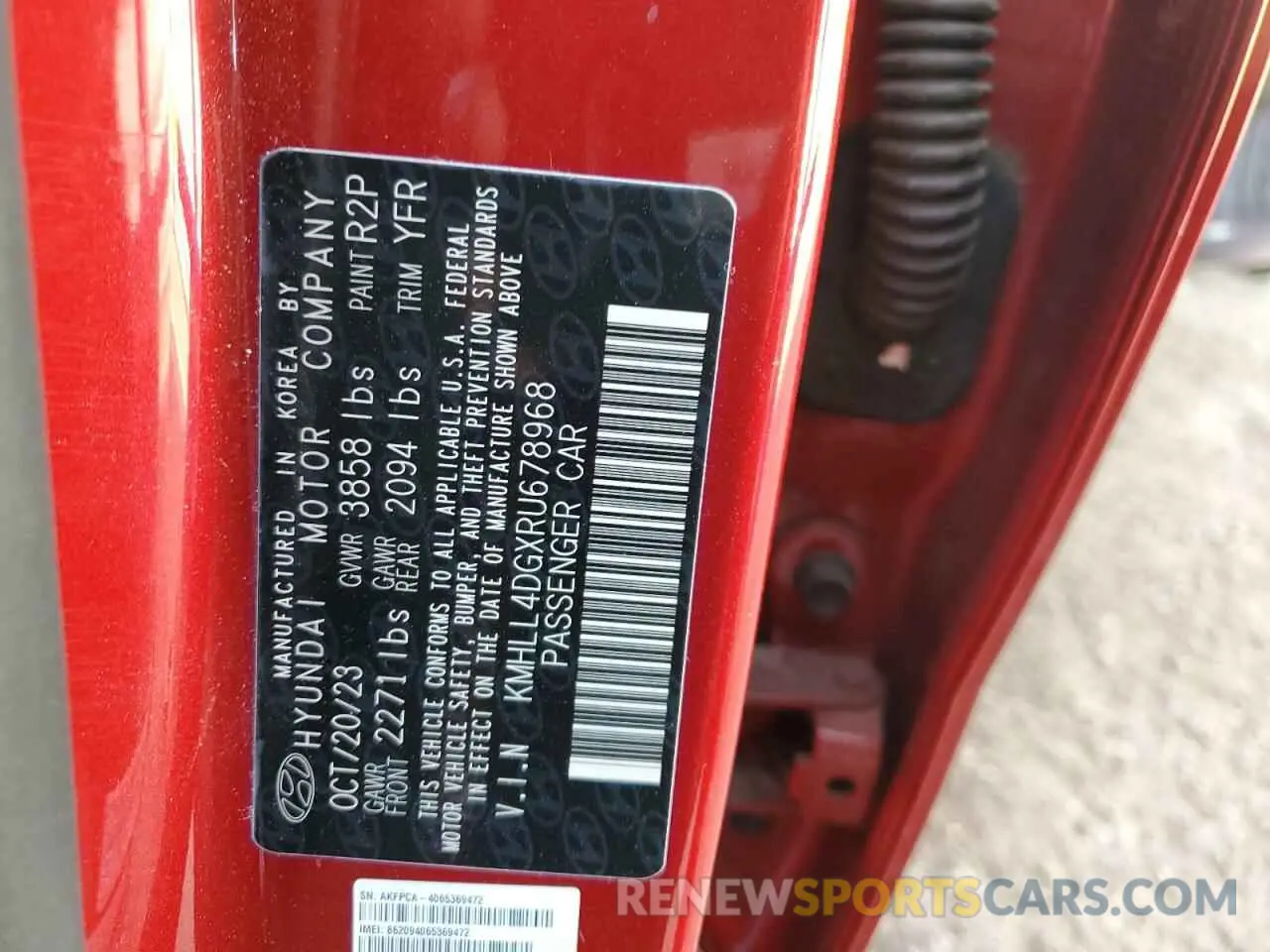 12 Фотография поврежденного автомобиля KMHLL4DGXRU678968 HYUNDAI ELANTRA 2024