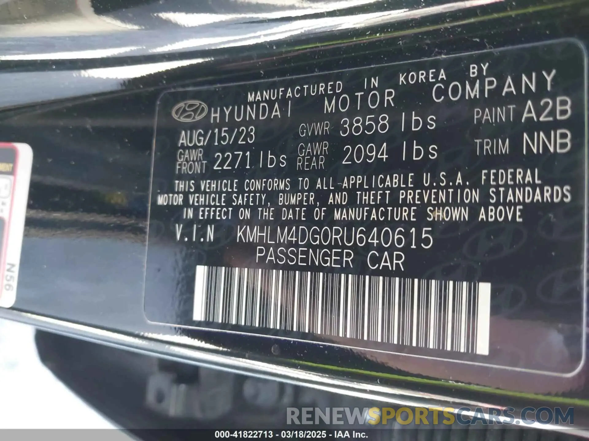 9 Photograph of a damaged car KMHLM4DG0RU640615 HYUNDAI ELANTRA 2024
