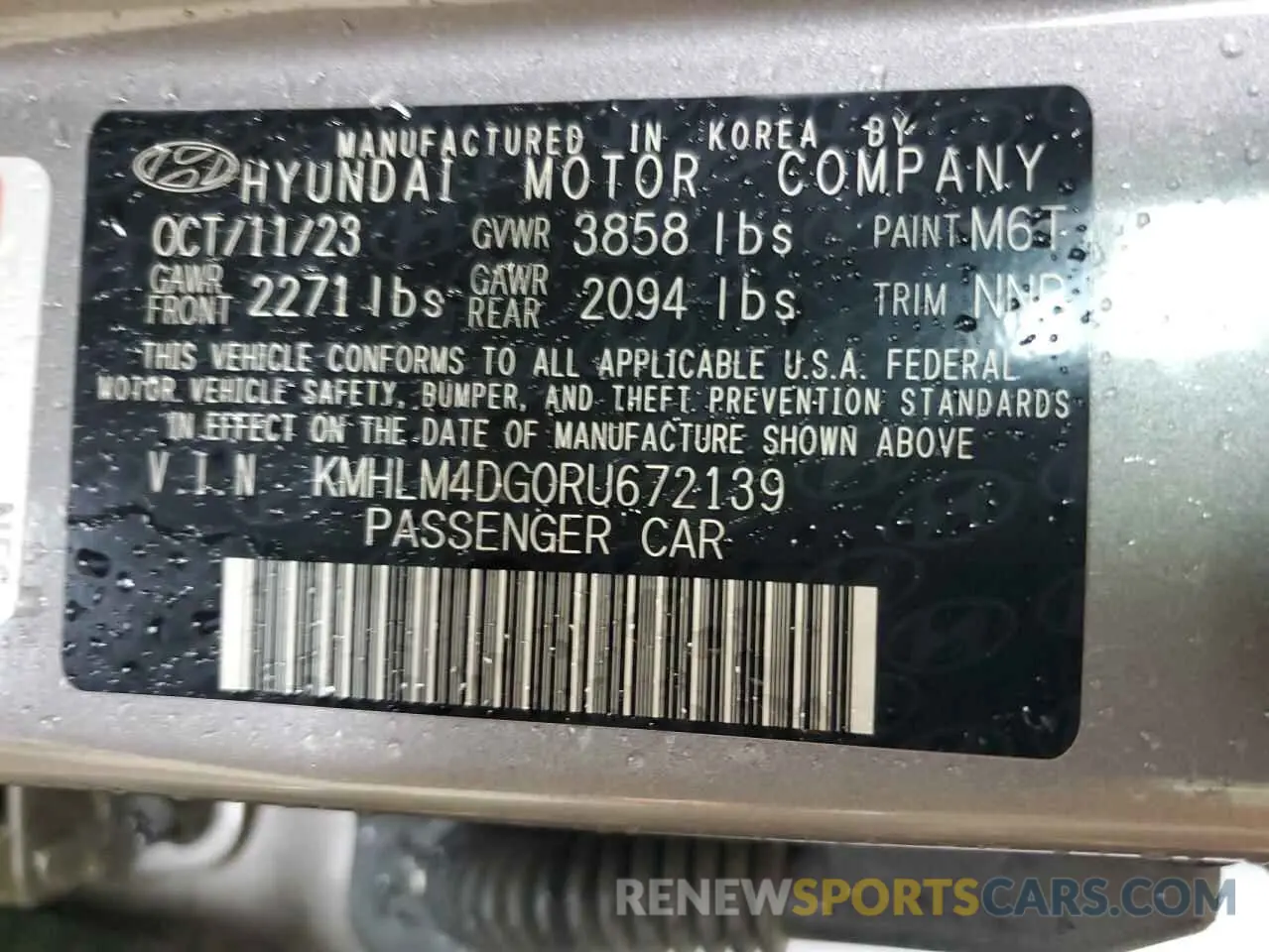 12 Фотография поврежденного автомобиля KMHLM4DG0RU672139 HYUNDAI ELANTRA 2024