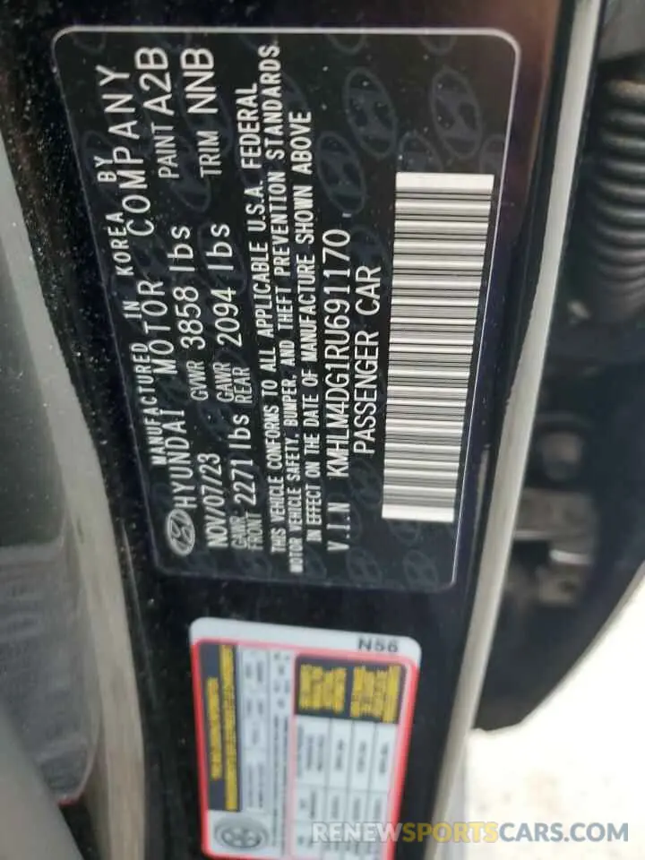 14 Фотография поврежденного автомобиля KMHLM4DG1RU691170 HYUNDAI ELANTRA 2024
