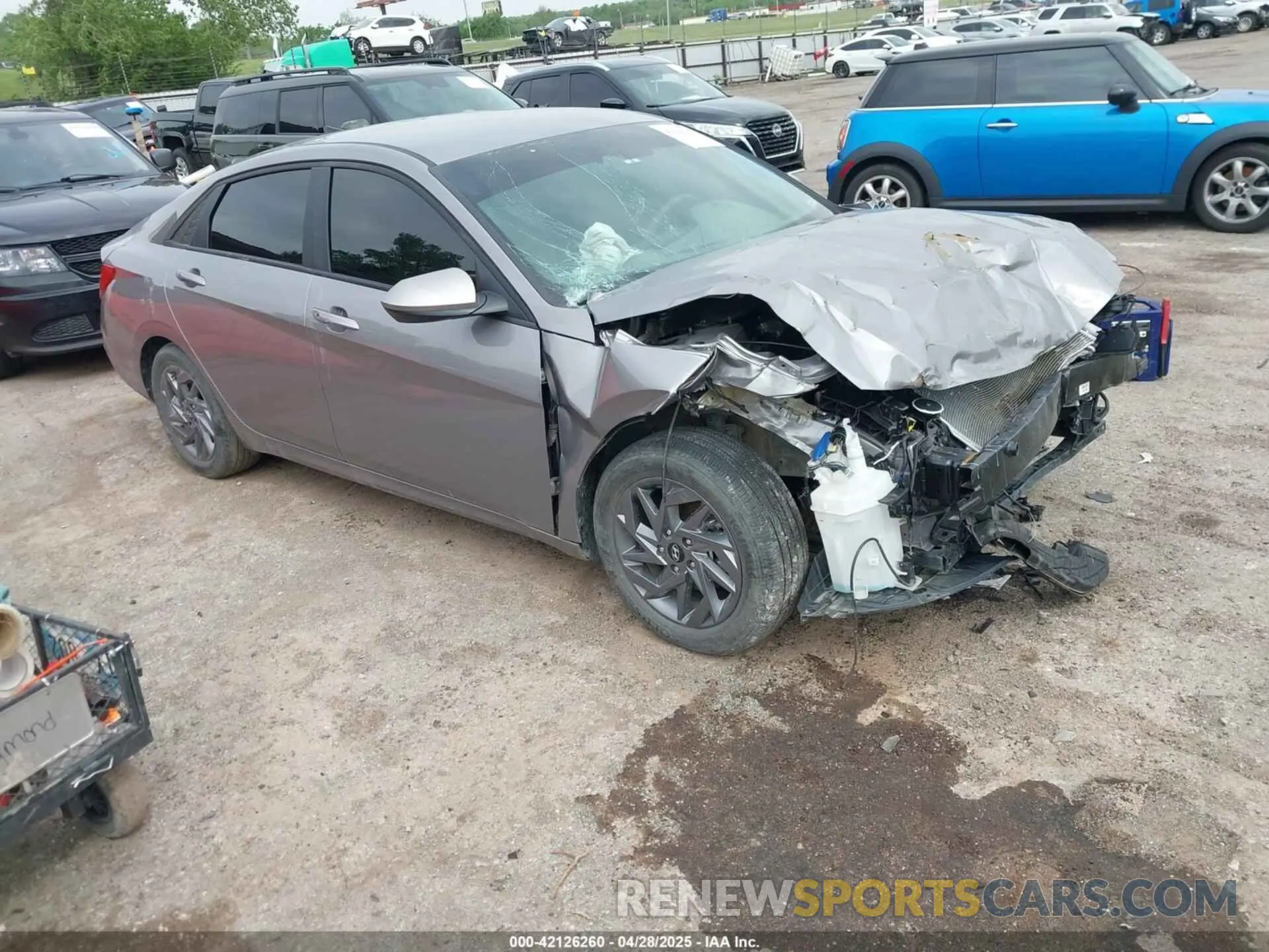 1 Photograph of a damaged car KMHLM4DG2RU642396 HYUNDAI ELANTRA 2024