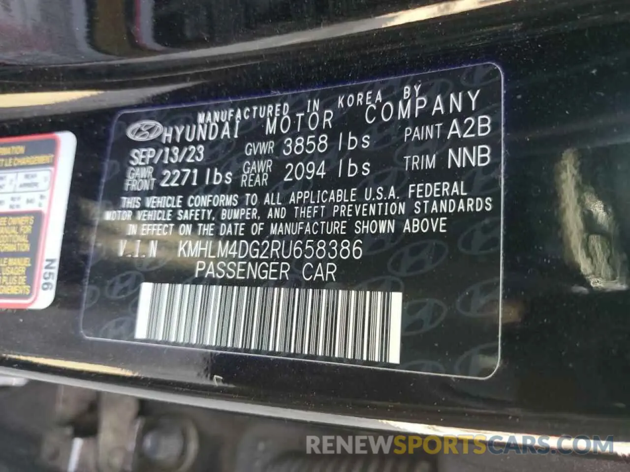 15 Photograph of a damaged car KMHLM4DG2RU658386 HYUNDAI ELANTRA 2024
