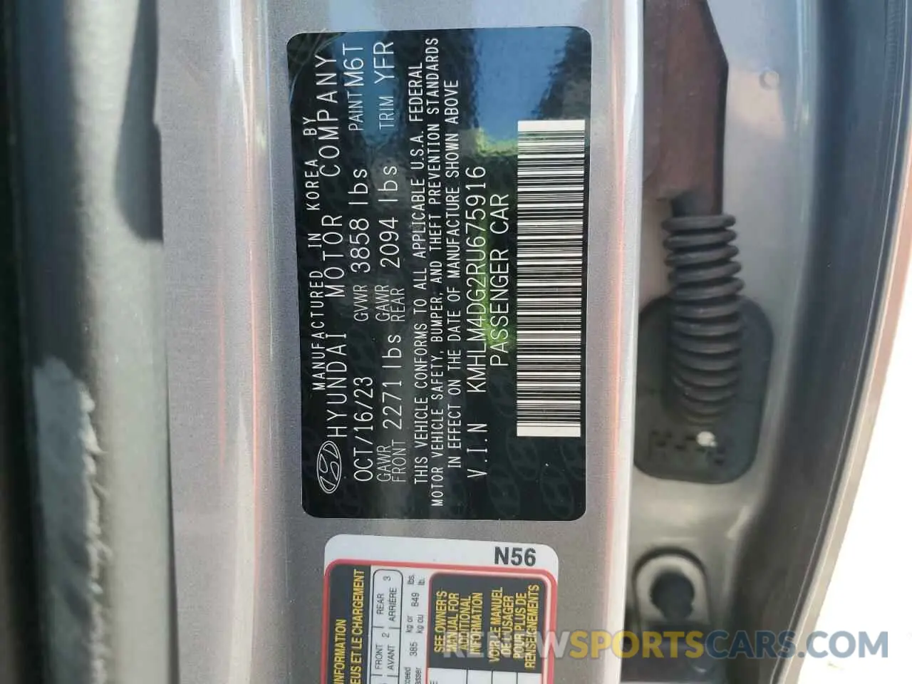 12 Фотография поврежденного автомобиля KMHLM4DG2RU675916 HYUNDAI ELANTRA 2024