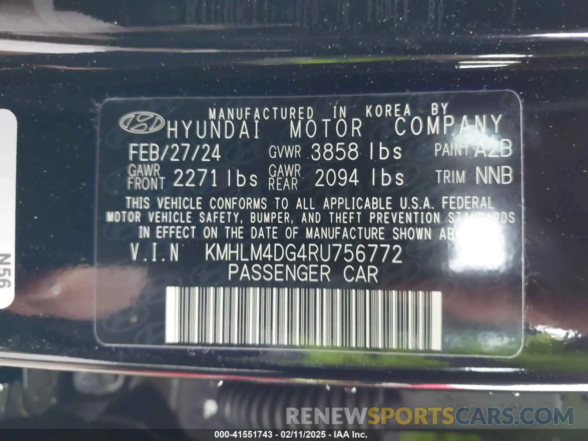 9 Photograph of a damaged car KMHLM4DG4RU756772 HYUNDAI ELANTRA 2024