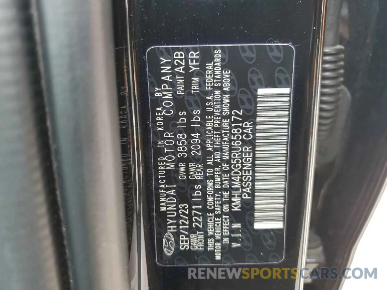 12 Photograph of a damaged car KMHLM4DG5RU658172 HYUNDAI ELANTRA 2024