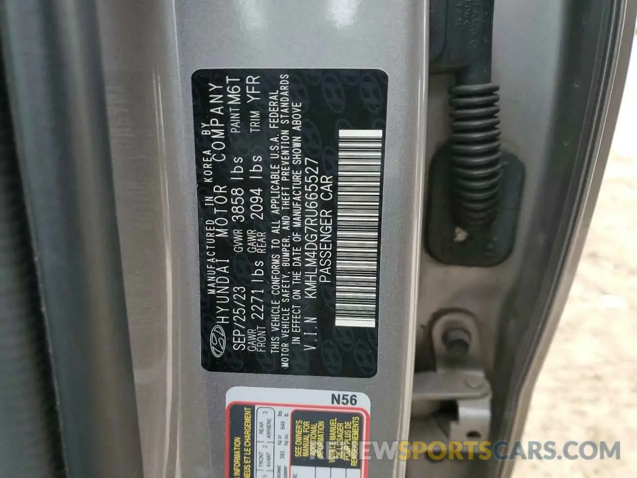 12 Фотография поврежденного автомобиля KMHLM4DG7RU665527 HYUNDAI ELANTRA 2024