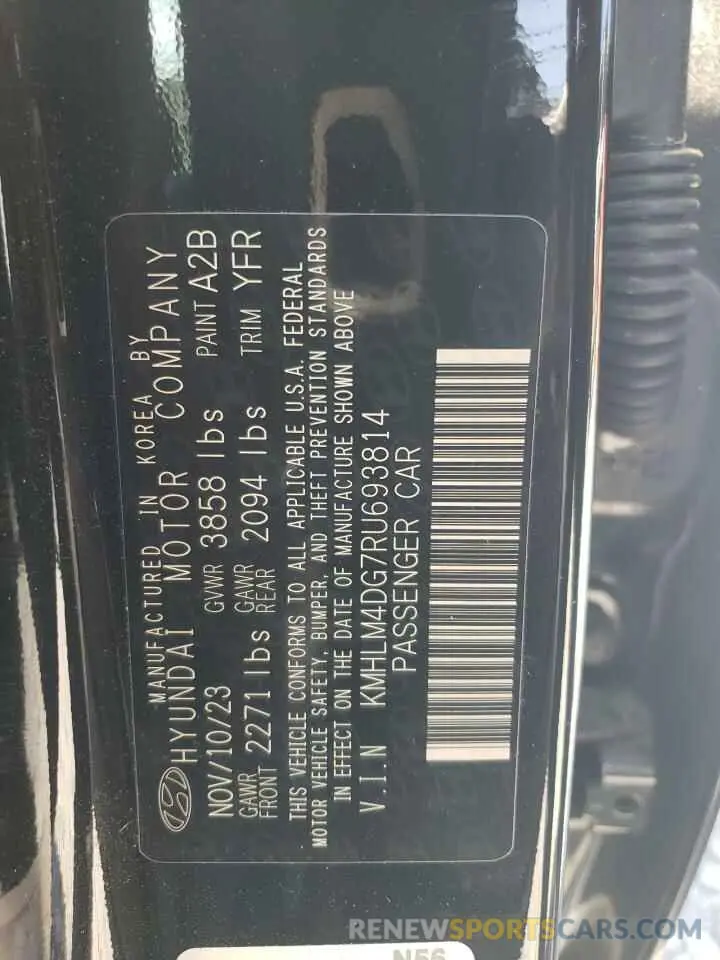 12 Фотография поврежденного автомобиля KMHLM4DG7RU693814 HYUNDAI ELANTRA 2024