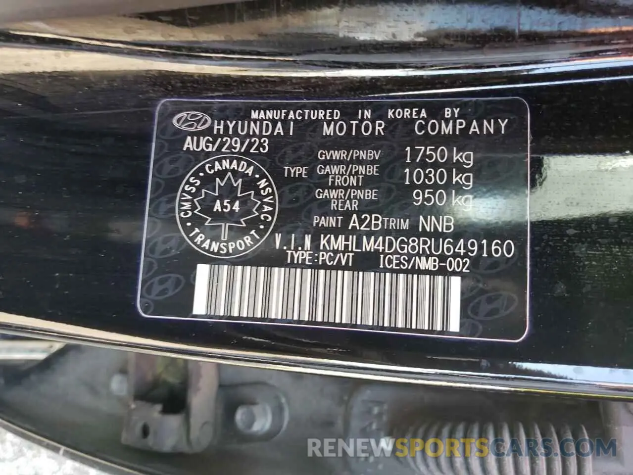 13 Photograph of a damaged car KMHLM4DG8RU649160 HYUNDAI ELANTRA 2024