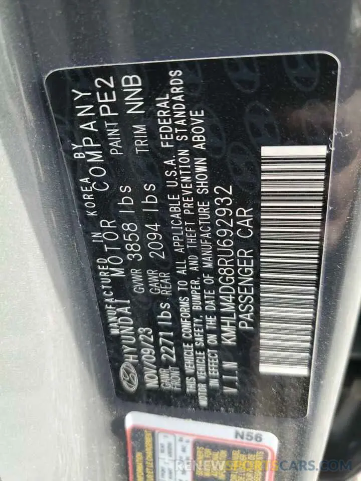 12 Фотография поврежденного автомобиля KMHLM4DG8RU692932 HYUNDAI ELANTRA 2024
