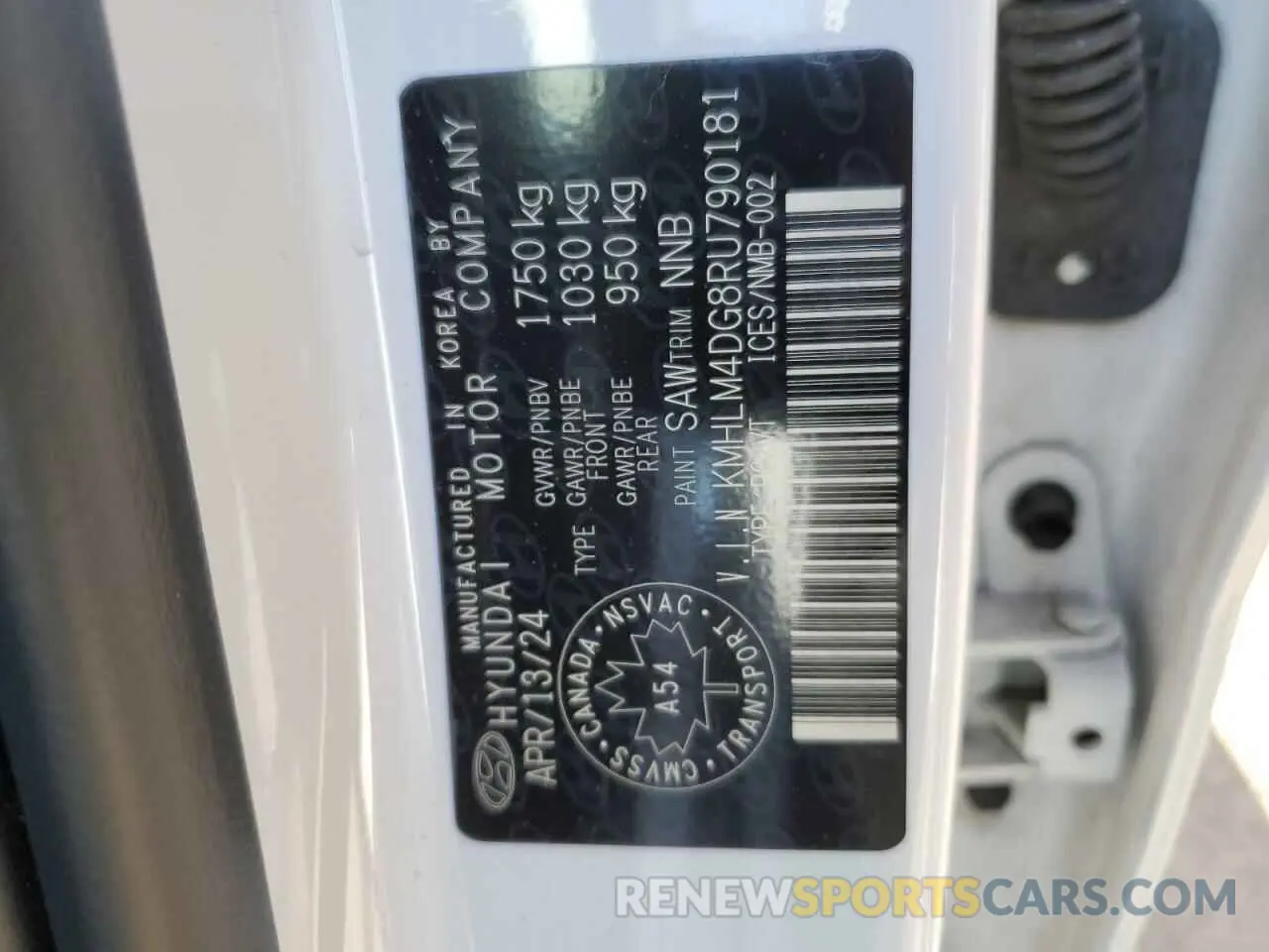 12 Фотография поврежденного автомобиля KMHLM4DG8RU790181 HYUNDAI ELANTRA 2024