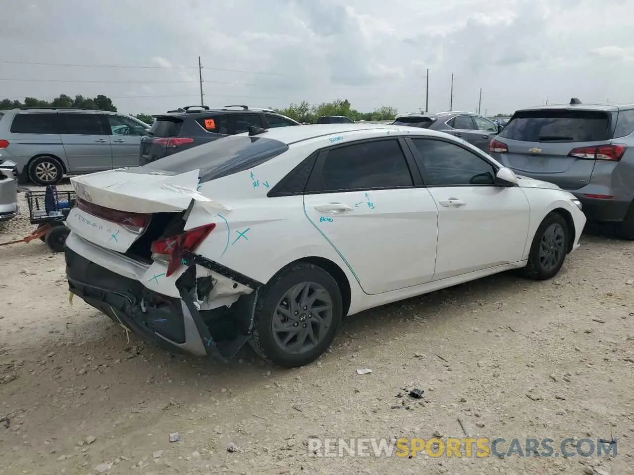 3 Photograph of a damaged car KMHLM4DG9RU761840 HYUNDAI ELANTRA 2024