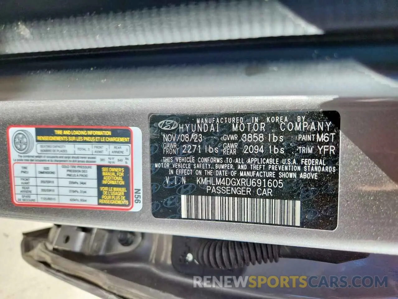 13 Фотография поврежденного автомобиля KMHLM4DGXRU691605 HYUNDAI ELANTRA 2024