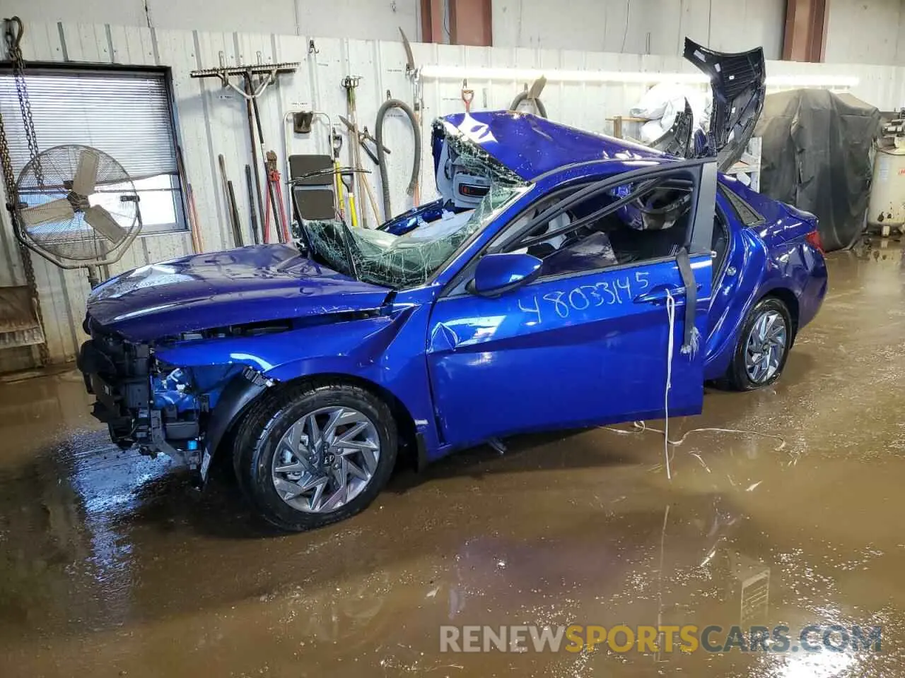 1 Photograph of a damaged car KMHLM4DGXRU703249 HYUNDAI ELANTRA 2024