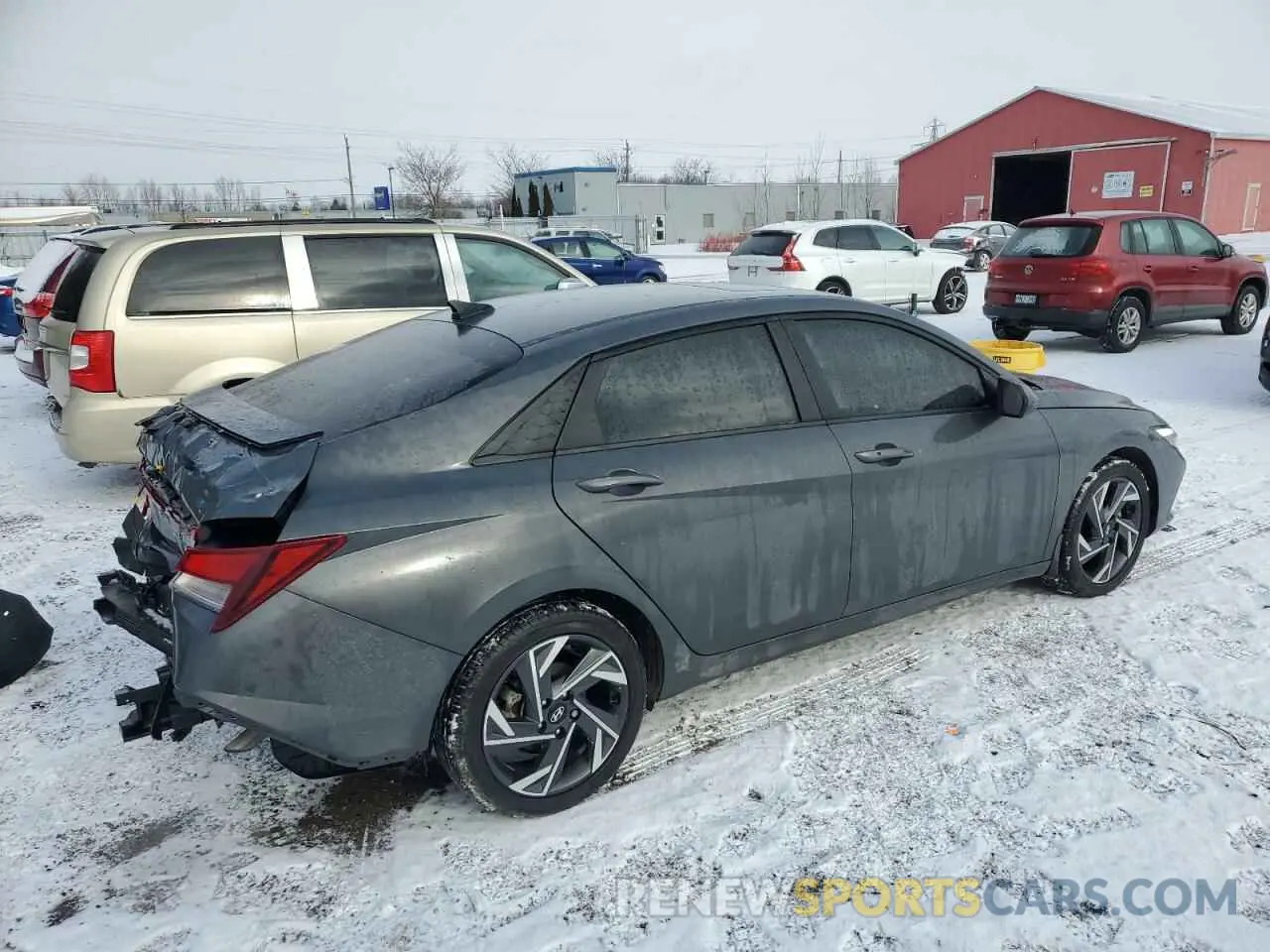 3 Photograph of a damaged car KMHLM4DGXRU705924 HYUNDAI ELANTRA 2024
