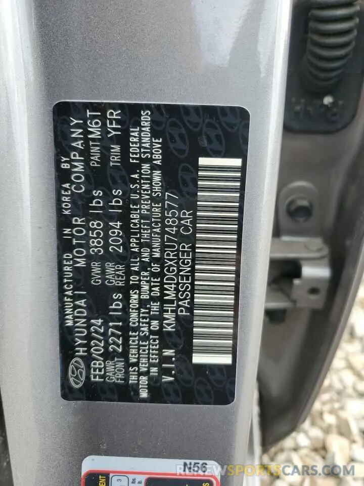 13 Photograph of a damaged car KMHLM4DGXRU748577 HYUNDAI ELANTRA 2024