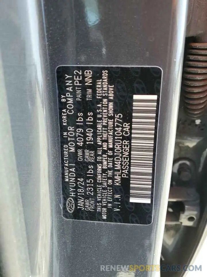 12 Фотография поврежденного автомобиля KMHLM4DJ0RU104775 HYUNDAI ELANTRA 2024