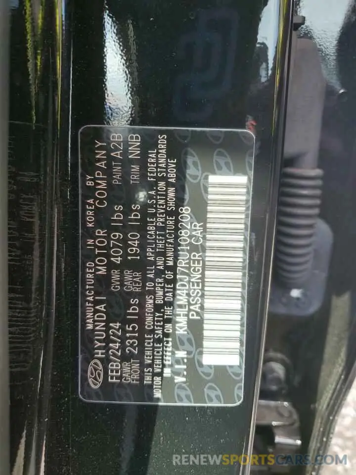 14 Фотография поврежденного автомобиля KMHLM4DJ7RU108208 HYUNDAI ELANTRA 2024