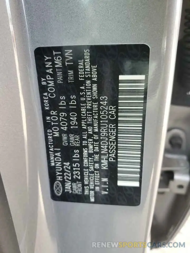 12 Photograph of a damaged car KMHLN4DJ9RU105243 HYUNDAI ELANTRA 2024