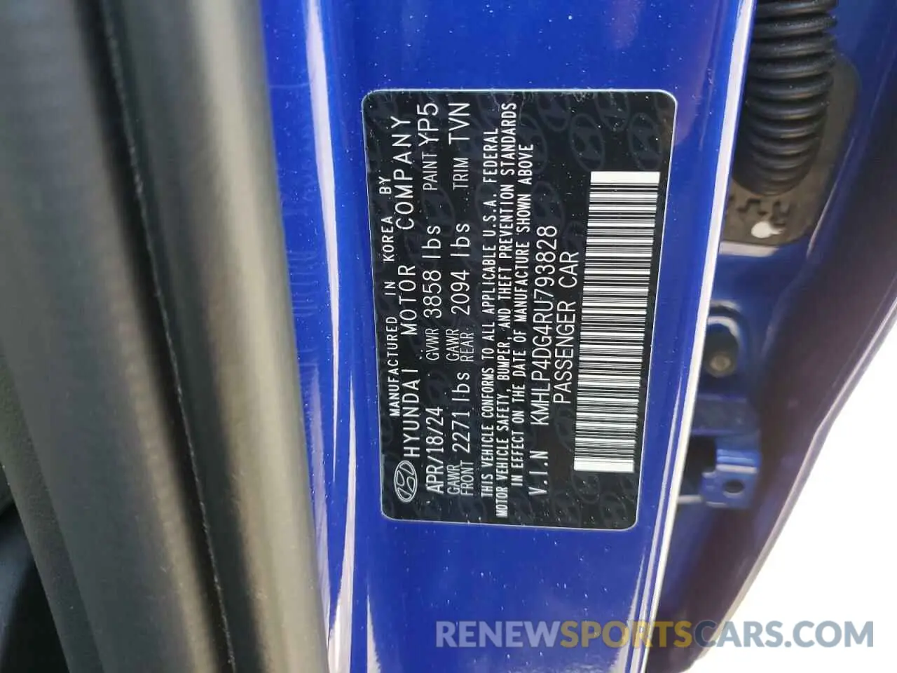 12 Photograph of a damaged car KMHLP4DG4RU793828 HYUNDAI ELANTRA 2024