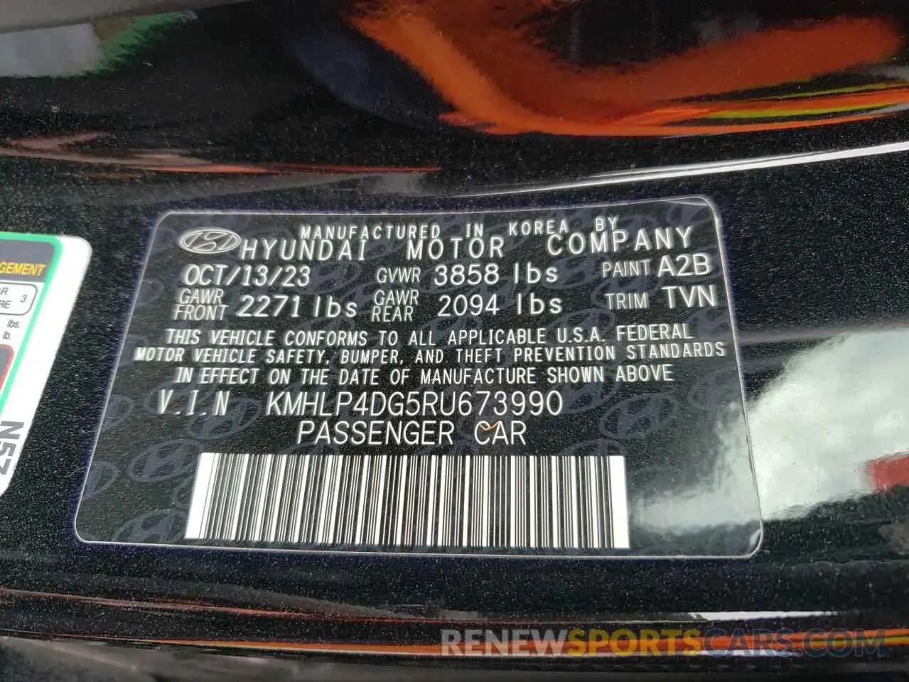 12 Photograph of a damaged car KMHLP4DG5RU673990 HYUNDAI ELANTRA 2024