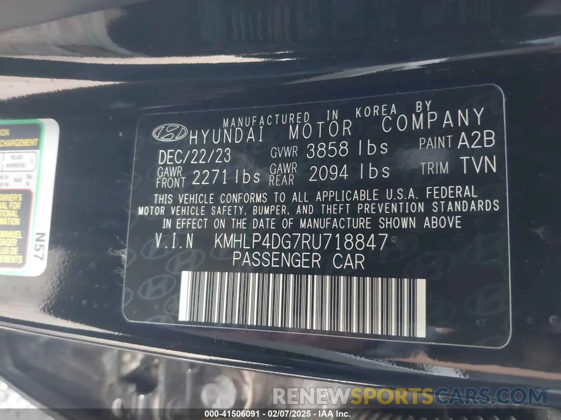 9 Фотография поврежденного автомобиля KMHLP4DG7RU718847 HYUNDAI ELANTRA 2024