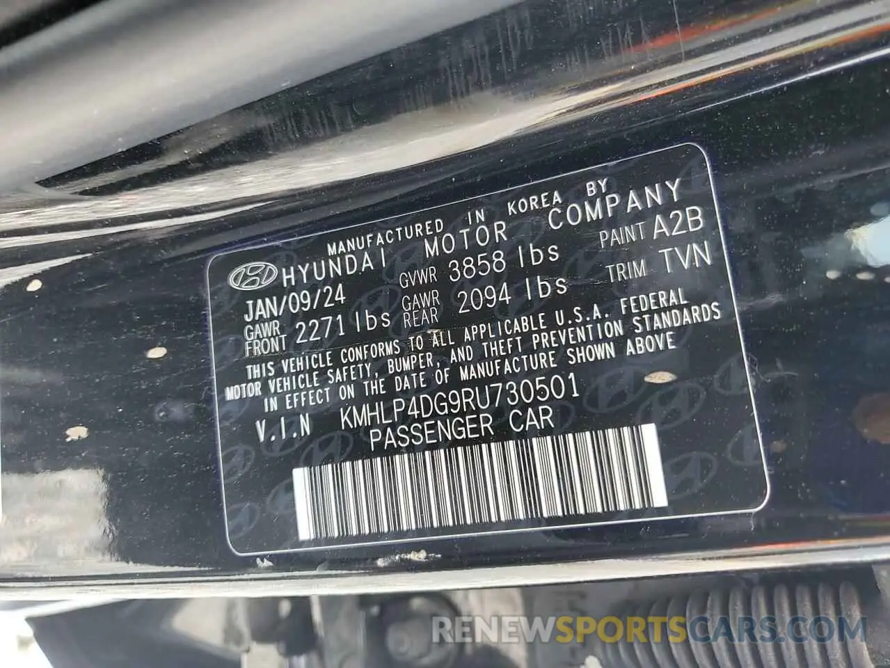 12 Photograph of a damaged car KMHLP4DG9RU730501 HYUNDAI ELANTRA 2024