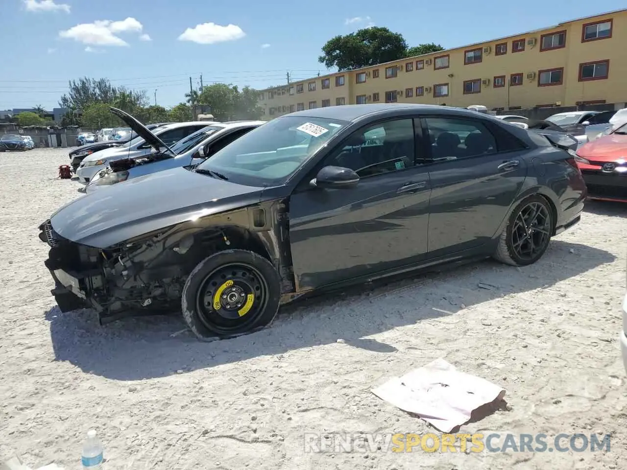 1 Photograph of a damaged car KMHLR4DF9RU730113 HYUNDAI ELANTRA 2024