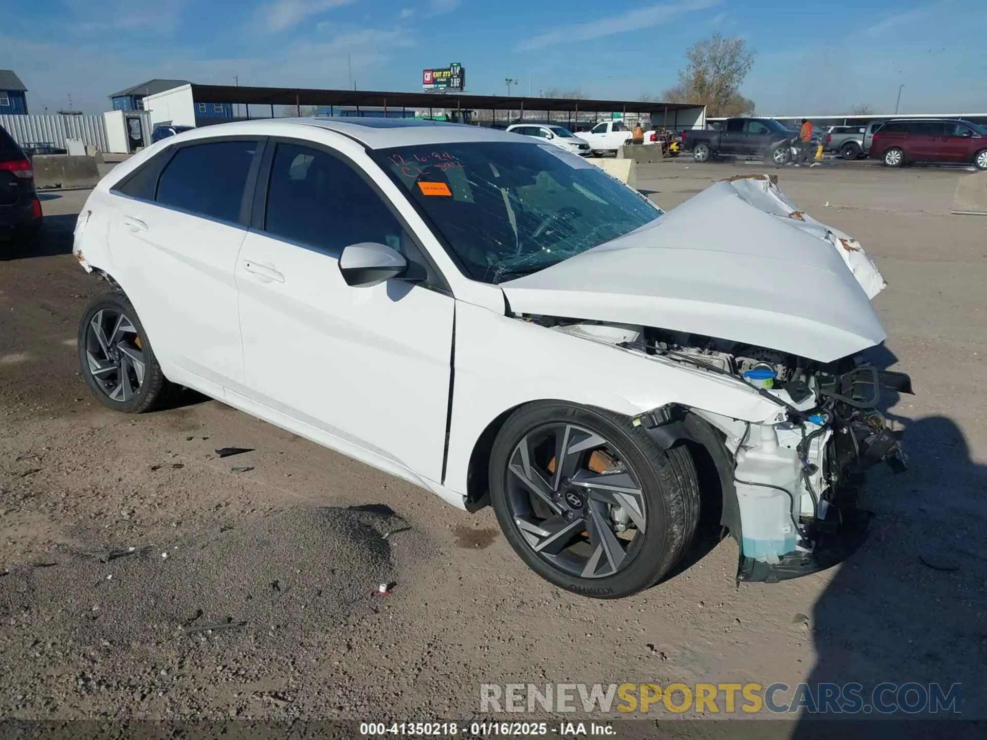 1 Photograph of a damaged car KMHLS4DG0RU742289 HYUNDAI ELANTRA 2024