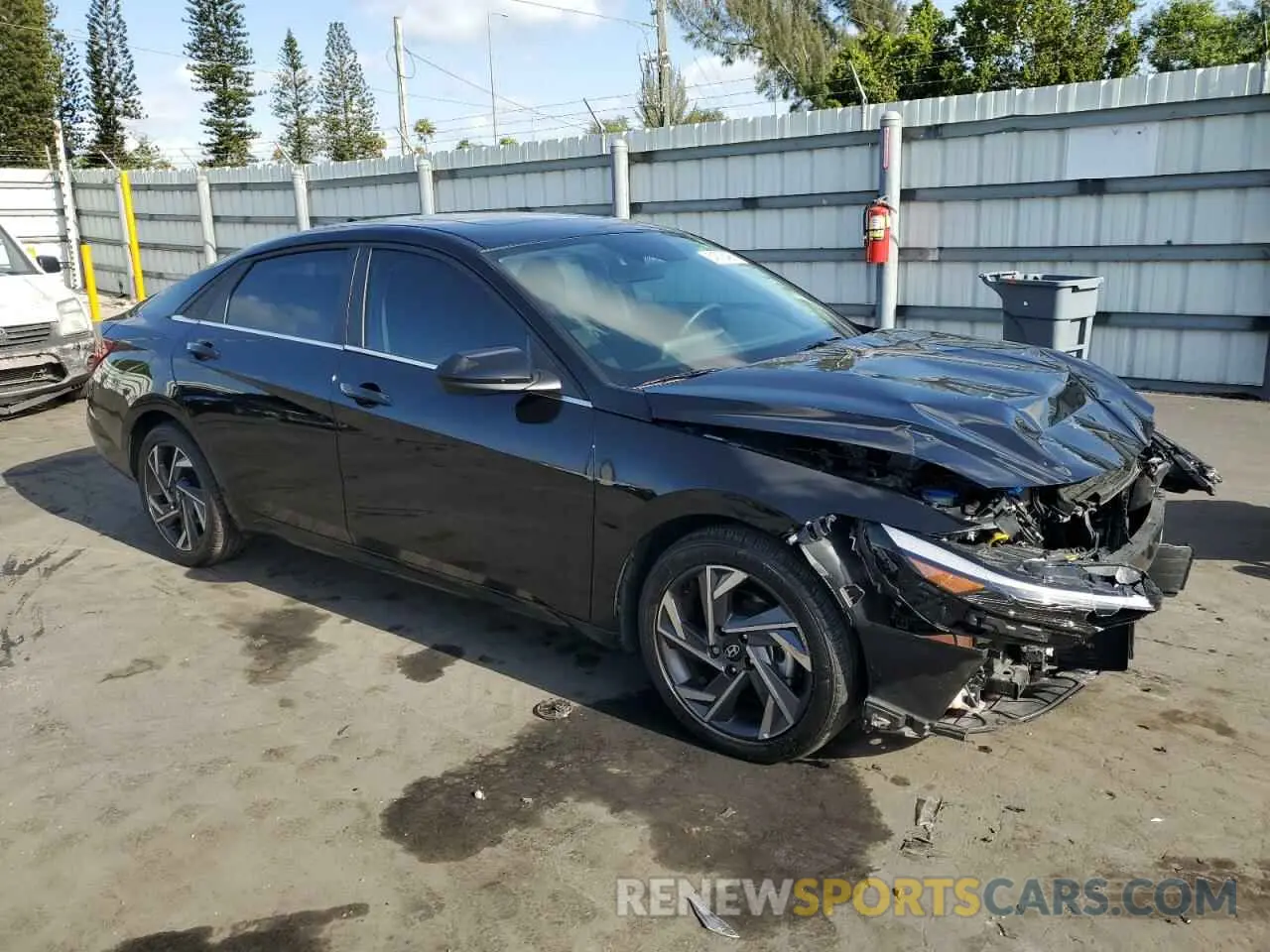 4 Photograph of a damaged car KMHLS4DG2RU756503 HYUNDAI ELANTRA 2024