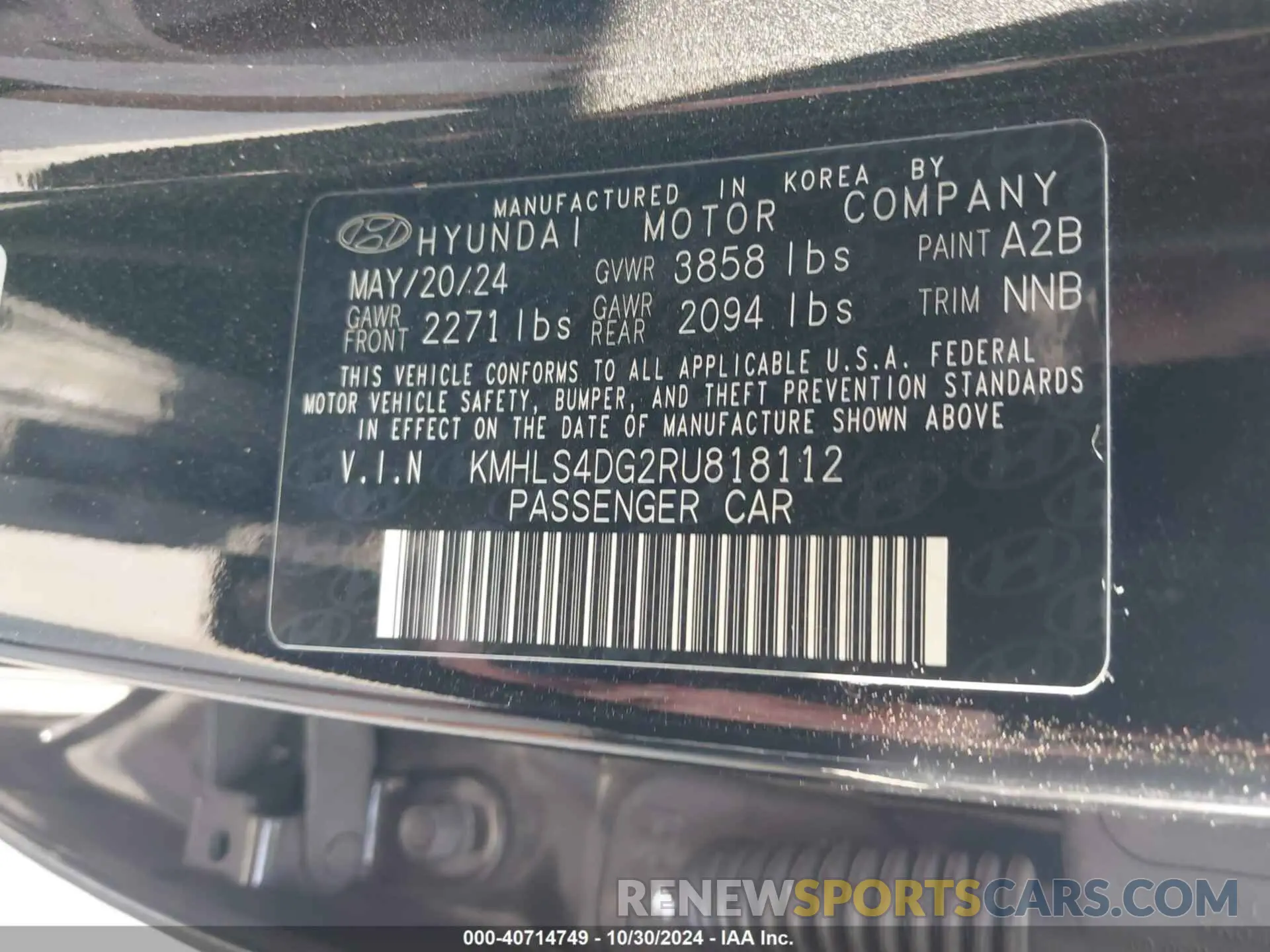 9 Фотография поврежденного автомобиля KMHLS4DG2RU818112 HYUNDAI ELANTRA 2024