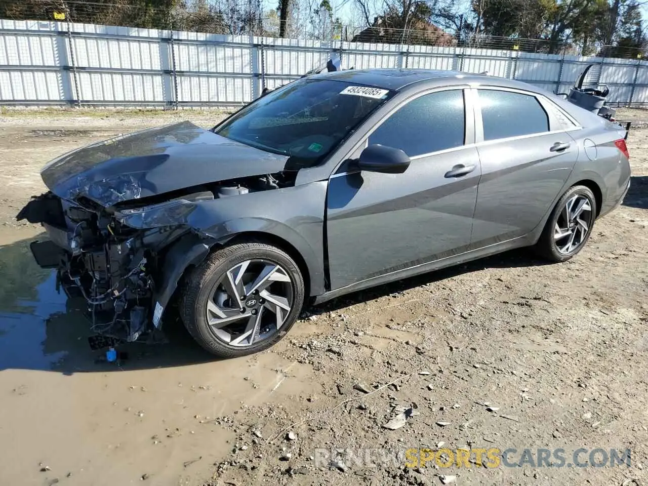 1 Photograph of a damaged car KMHLS4DG4RU695168 HYUNDAI ELANTRA 2024