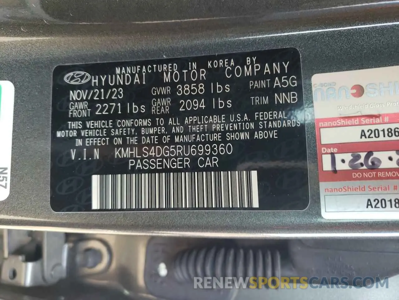 13 Photograph of a damaged car KMHLS4DG5RU699360 HYUNDAI ELANTRA 2024